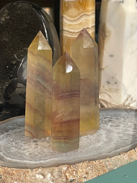 Lemon Fluorite Tower 2.5” to 3”