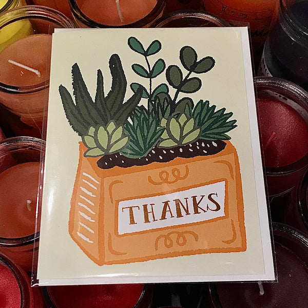 Succulent Thanks by 9th Letter Press