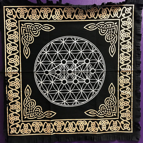 Silver and Gold 24” x 24” Tapestries (Assorted Patterns)