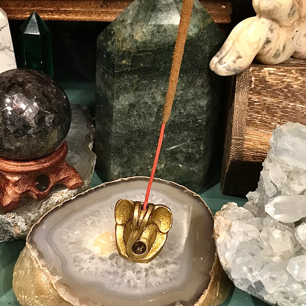Ganesh Brass Mini Incense Holder