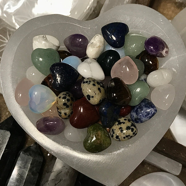 Mini 1/2 Inch Gemstone Hearts