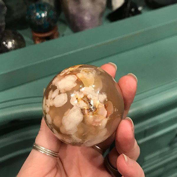 Flower Agate Sphere | 22 to 50mm