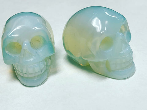 Opalite Skull Carving