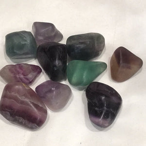 Rainbow Fluorite Freeform Tumbled Pocket Stone