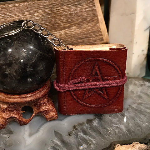 Leather Book Keychain Journal