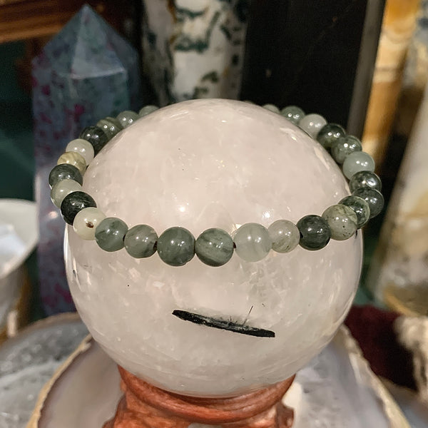 Moss Agate 6mm Stackable Bracelet