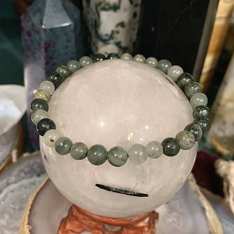 Moss Agate 6mm Stackable Bracelet