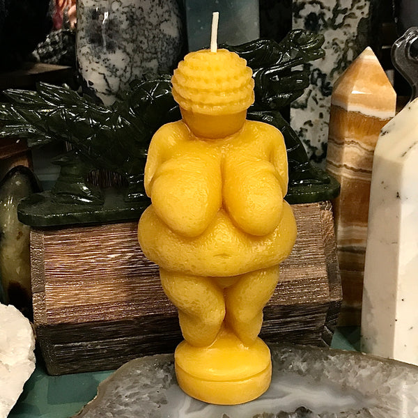 Beeswax Willendorf Goddess of Fertility Candle 5.75 Inch