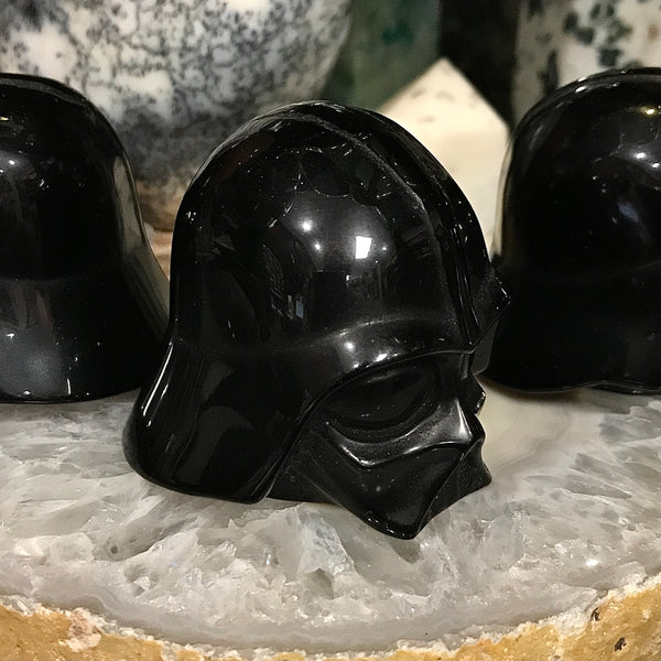 Darth Vader Head in Black Obsidian