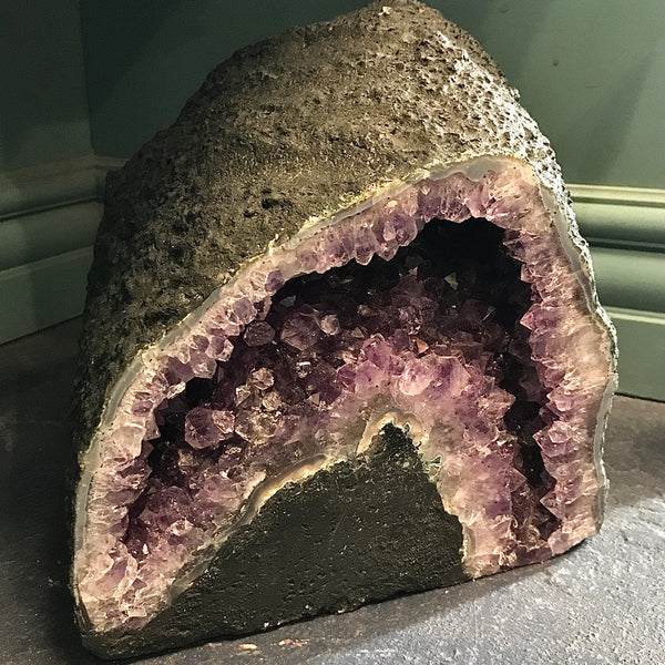 Amethyst Druzy Rainbow Shape Cathedral from Brazil