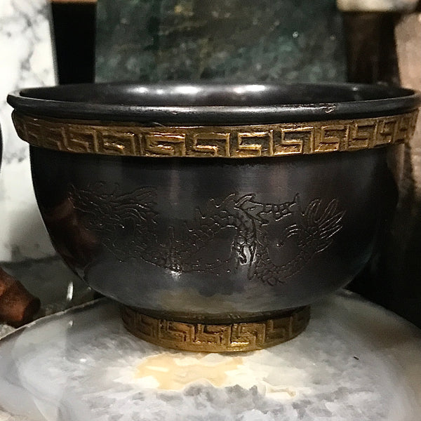 Dragon Bronze Finish Offering Bowl