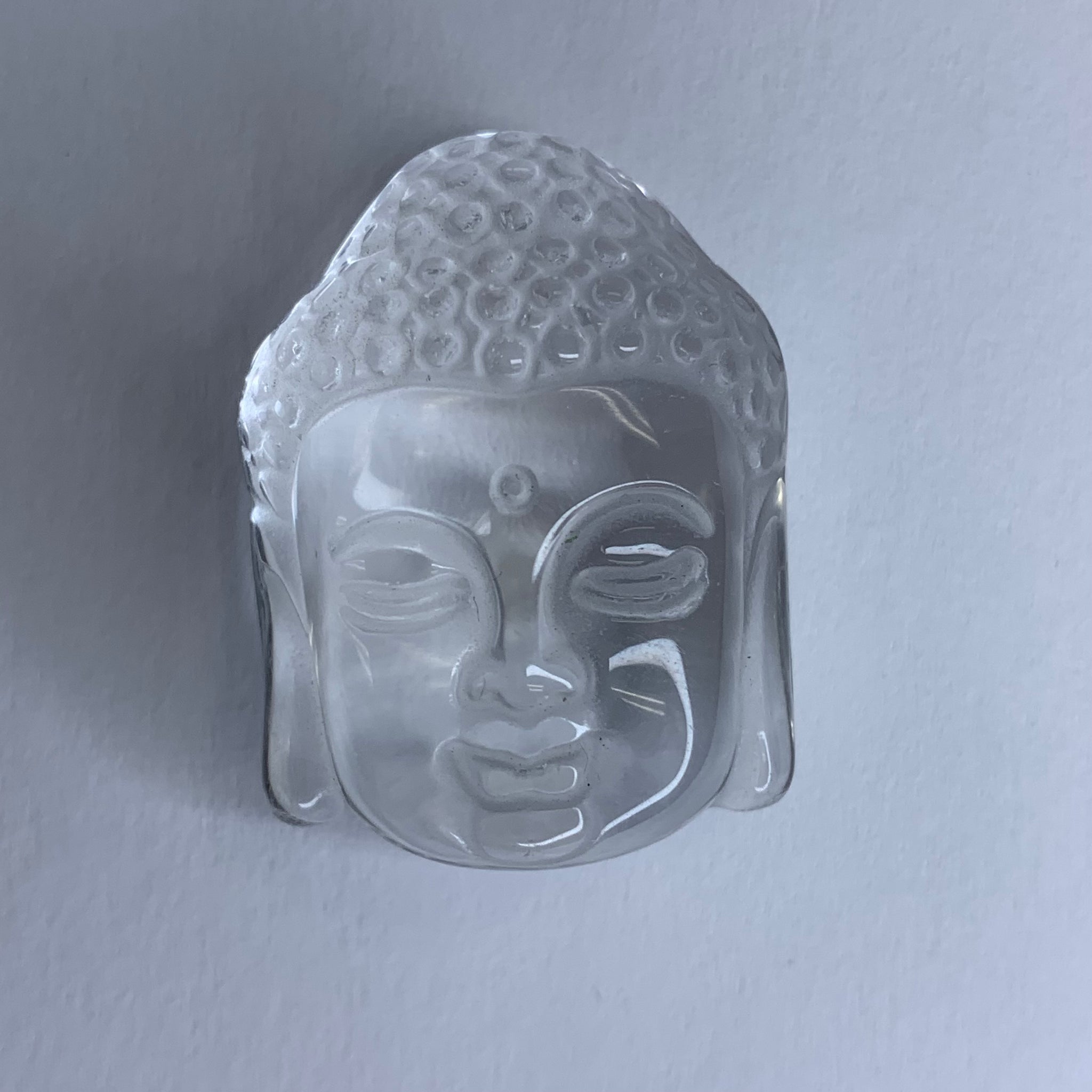 Buddha Quartz Crystal Smooth Back Carving