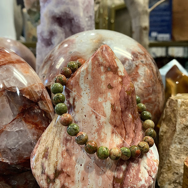 Unakite 6mm Stackable Bracelet