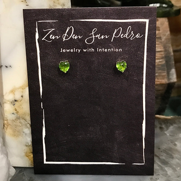 Cubic Zirconia Sterling Silver Post Earrings