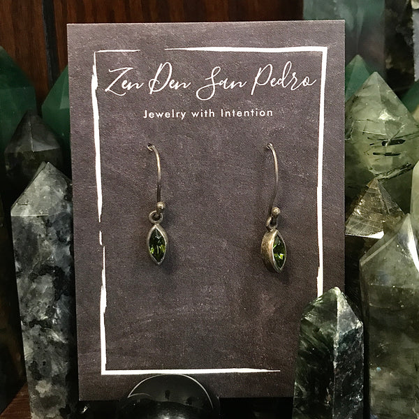 Peridot Marquis Sterling Silver Earrings