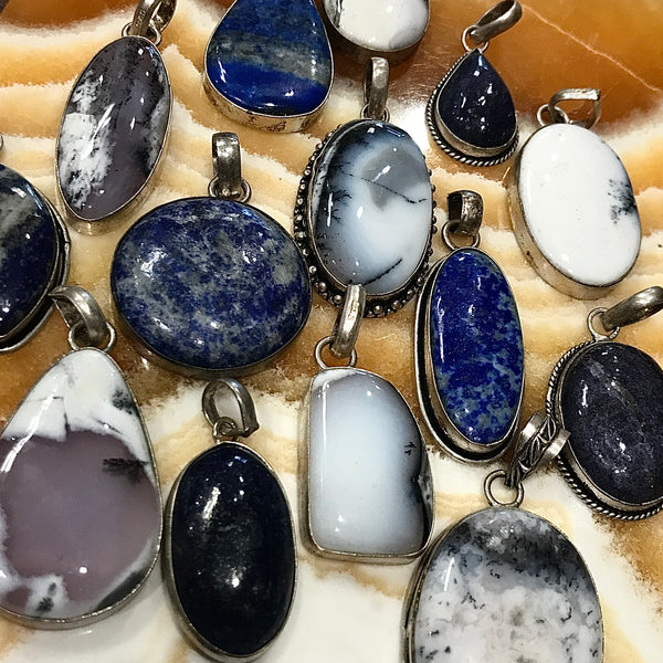 Assorted Indian Silver Pendants