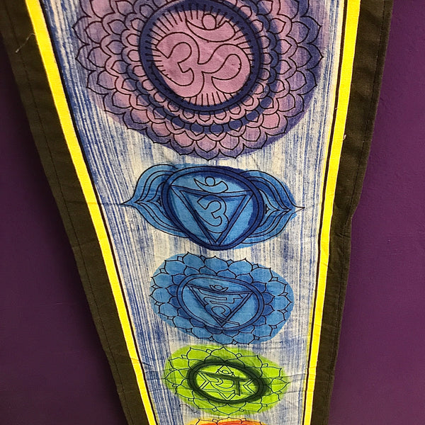 7 Chakra Vertical Scroll Style Banner 10.5” by 40”