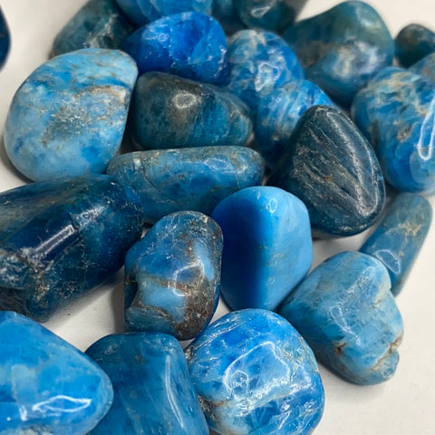 Tumbled Blue Apatite Pocket Stone