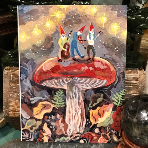 Mushroom Band Blank Card by Ingrid Press