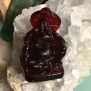 Jewel Tone Resin Buddha Statue