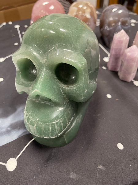 Green Aventurine Carved Skull - 2.1 Kilo