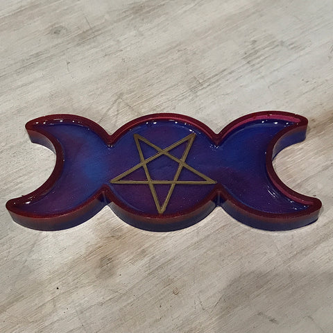 Resin Triple Moon Rolling Plate