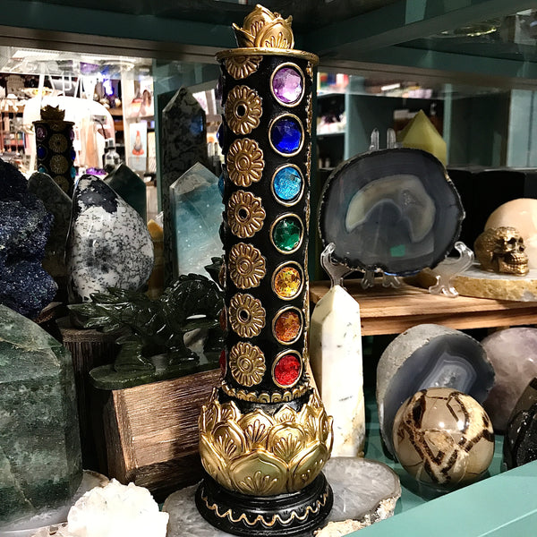 Chakra Lotus Incense Tower