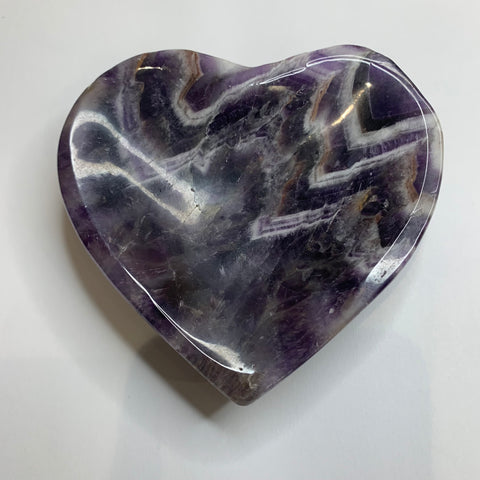 Chevron Amethyst Heart 3 Inch