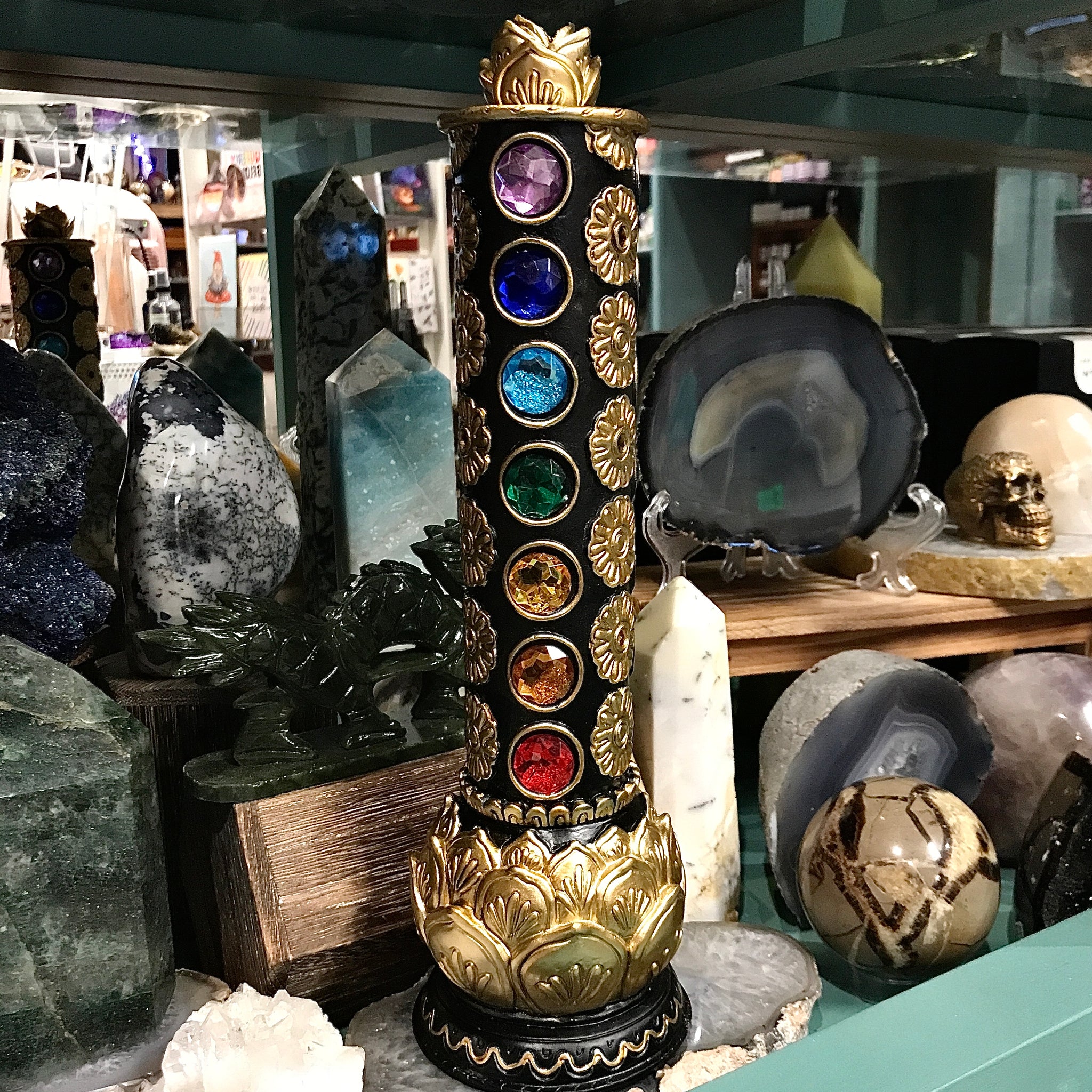 Chakra Lotus Incense Tower