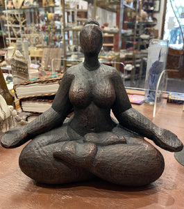 Natural Finish Posed Yoga Woman Statue