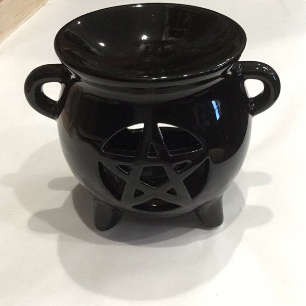 Cauldron with Pentagram Oil Burner