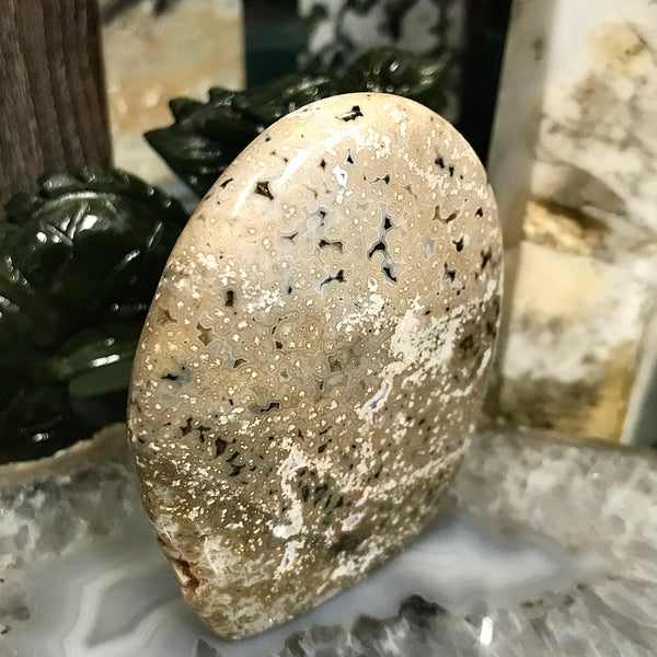 Ocean Jasper Cut Base Polished Freeform 3 Inch