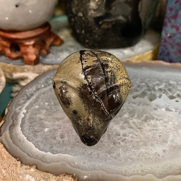 Picture Jasper Alien Head Carving