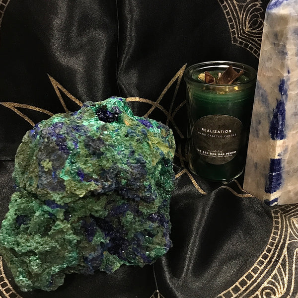 Malachite and Azurite Large Freeform 5” by 6”