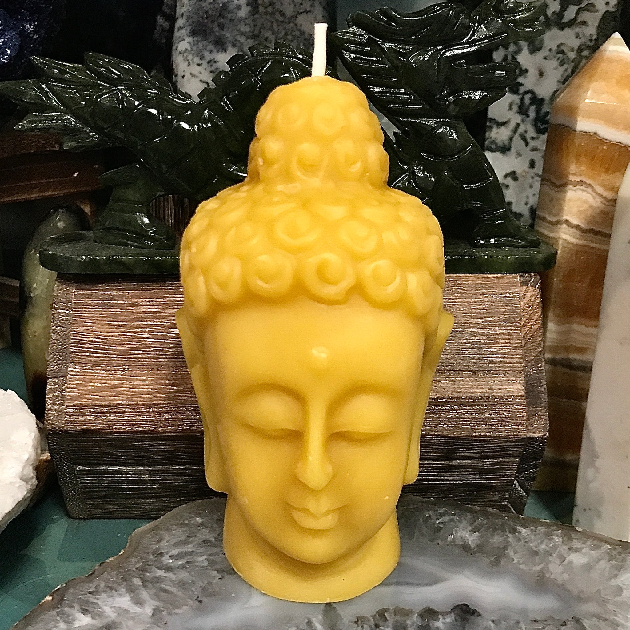 Beeswax Tibetan Buddha Head 5 Inch