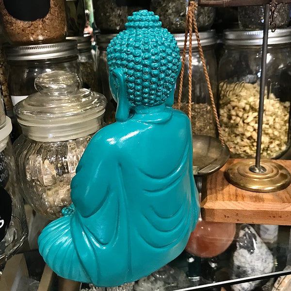 Buddha Turquoise Color Statue 8.5 inches