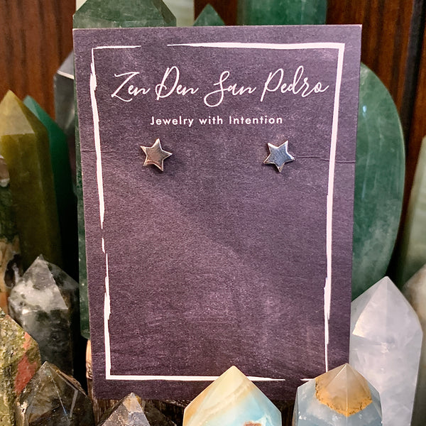 Star Sterling Silver Post Earrings