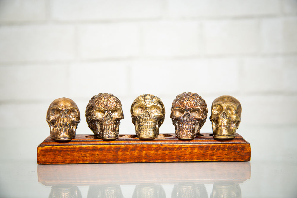 Brass Solid 2 Inch Skull Sculpture