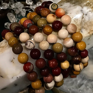 Natural Mookaite Beaded Healing Bracelet