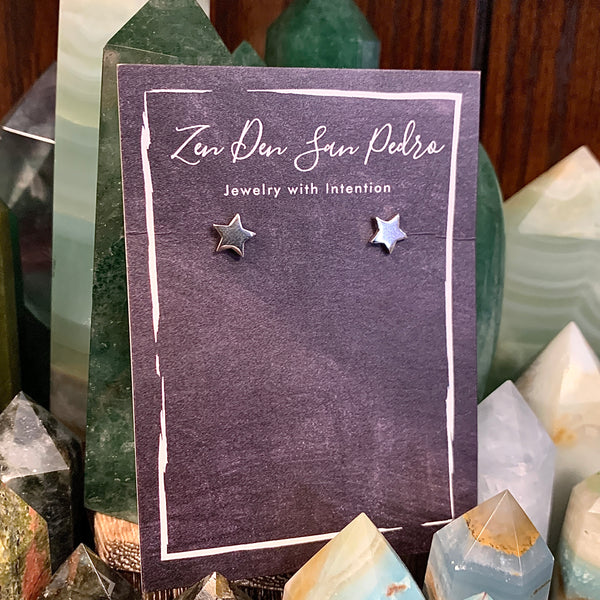 Star Sterling Silver Post Earrings