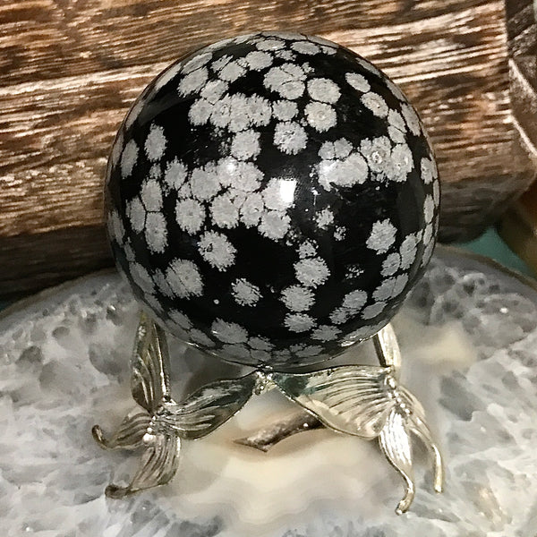 Snowflake Obsidian Sphere 45 mm