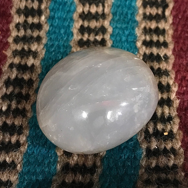 Blue Rose Quartz Palm Stone 2 Inches