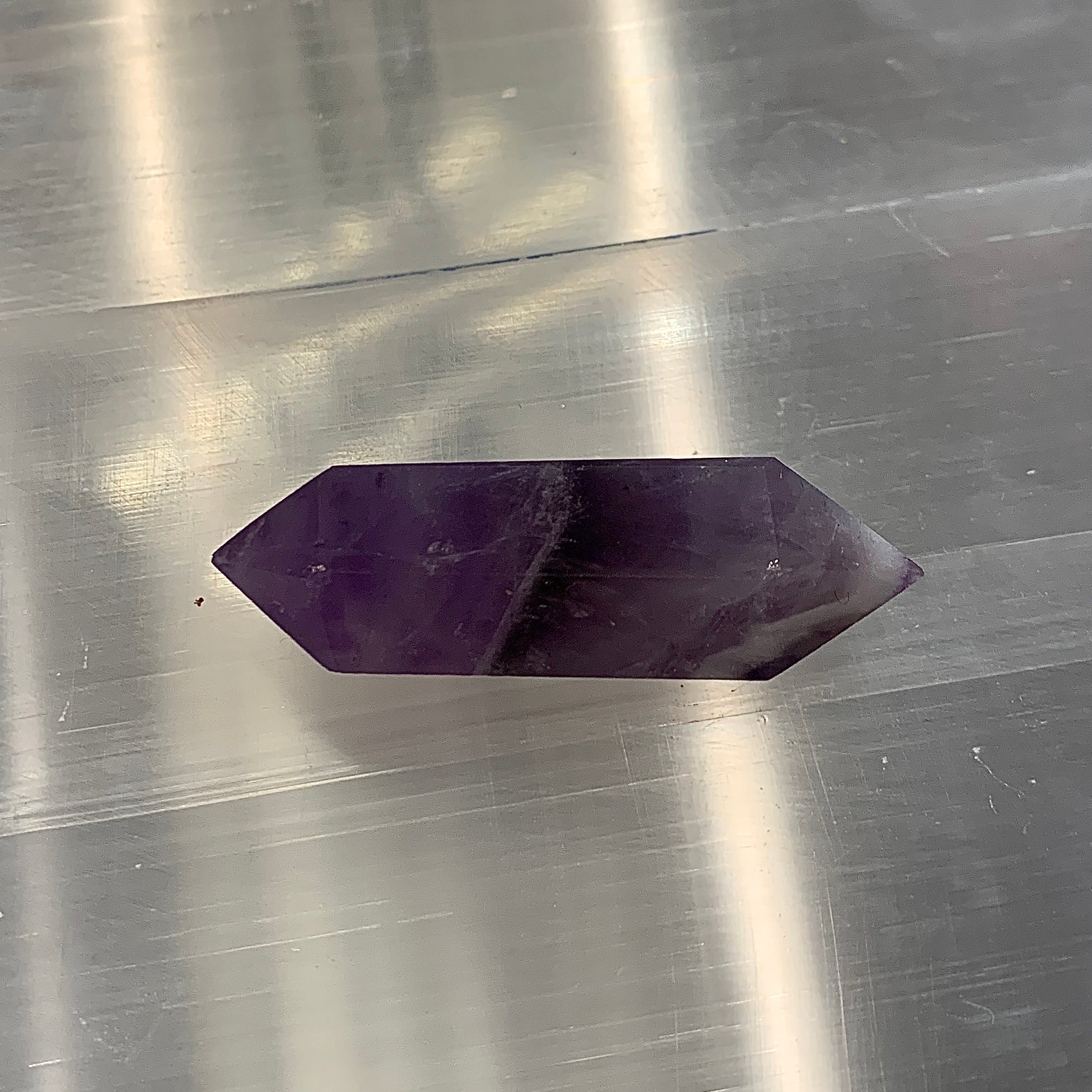 Chevron Amethyst Double Terminated Wand