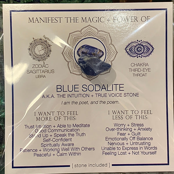 Manifestation Magic Stone Card - Sodalite