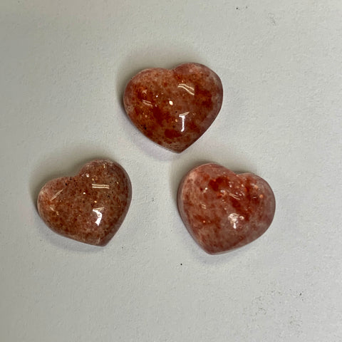 Sunstone Mini Heart Flat Back Carving