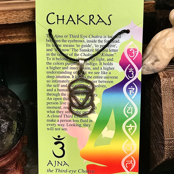 Chakra Pendant Necklace Pewter