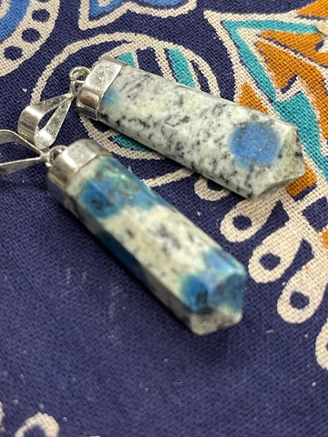 Sterling Silver K2 Jasper Pendant 1.5 to 2inch