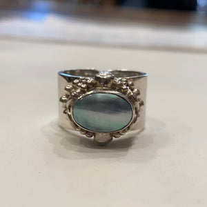 Sajen Pearl Sterling Silver Adjustable Ring