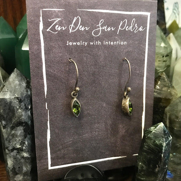 Peridot Marquis Sterling Silver Earrings