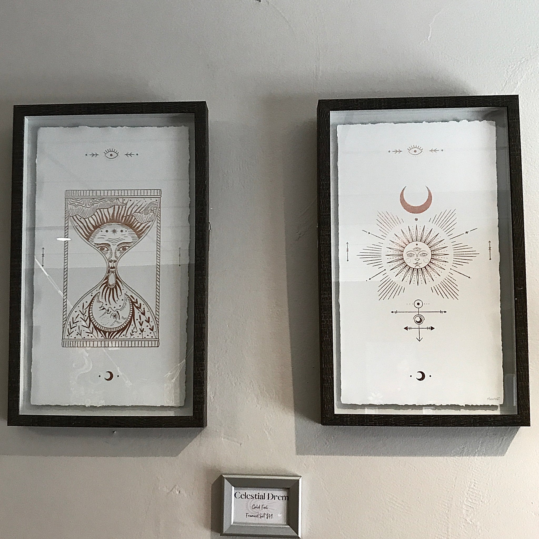 Gold Foil Celestial Dream Framed Set